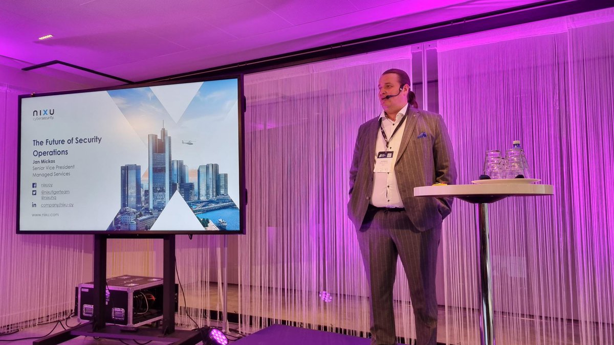 NikkoTakala's tweet photo. How to future-proof #SecurityOperations? @NixuHQ SVP @JMickos shares insights and views at #CyberSecurityNordic. Read more: https://t.co/JewxZ6XY4Z #FutureProofSecOps #cybersecurity #kyberturvsllisuus https://t.co/1xax1w8Rbv