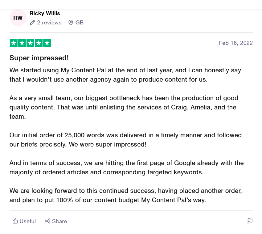 mycontentpal's tweet photo. We can fly you to the top of Google, First Class, No Return!
The proof is in the pudding...aka the review.
We don't promise to be fast; we promise to be quality.
Rushed work=Pile of 💩
@RickyWillis🙏
#seo #contentbuilding #digitalmarketing #business #watchthisspace https://t.co/IwCZgrsKdR