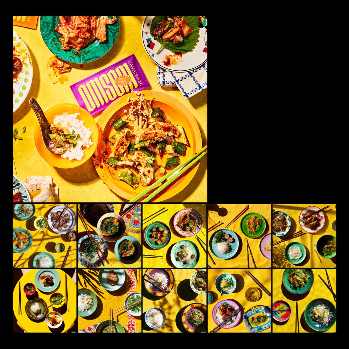 Daily #dalle from the team at 
@pencilai showing AI-generated #ecommerce photography examples for some of the brands we love <a href="/omsom/">Omsom</a>