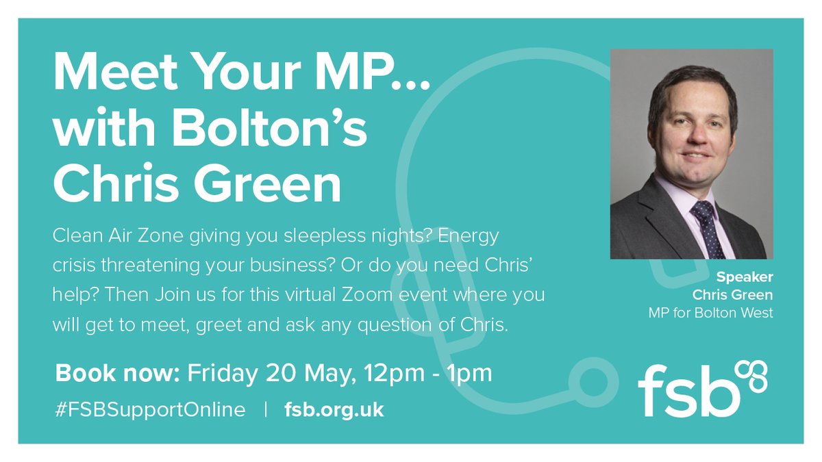 FSBManchester's tweet photo. Not all politicians are prepared to meet and speak with the electorate. This one is though, next Friday! If you've got a business question... https://t.co/upUToQ2hLK #Bolton @TheBoltonNews @CGreenUK https://t.co/CJrRI2mLox