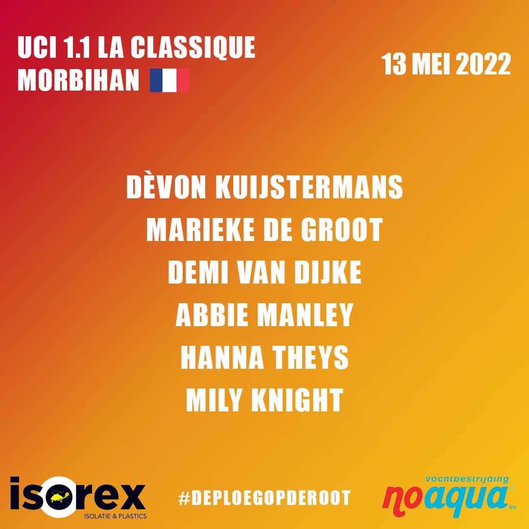 Raceday... In the beautiful France! We're ready for it! Line-up 👇
#deploegopderoot