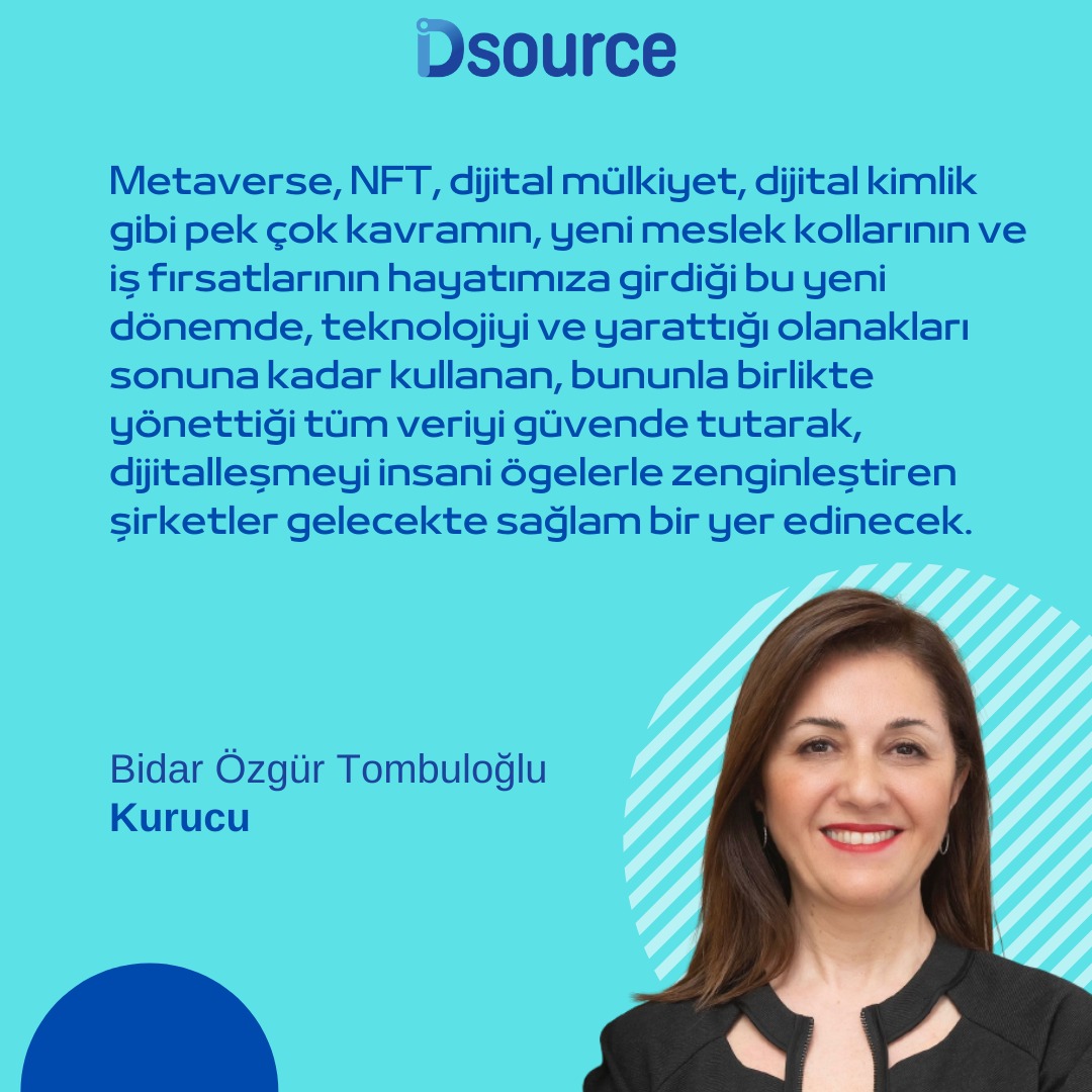 dsource_co's tweet photo. Metaverse, NFT, dijital mülkiyet, dijital kimlik gibi pek çok kavramın, yeni meslek kollarının ve iş fırsatlarının hayatımıza girdiği bu yeni dönemde, teknolojiyi ve yarattığı olanakları sonuna kadar kullanan, https://t.co/P3HBNzBRf4
