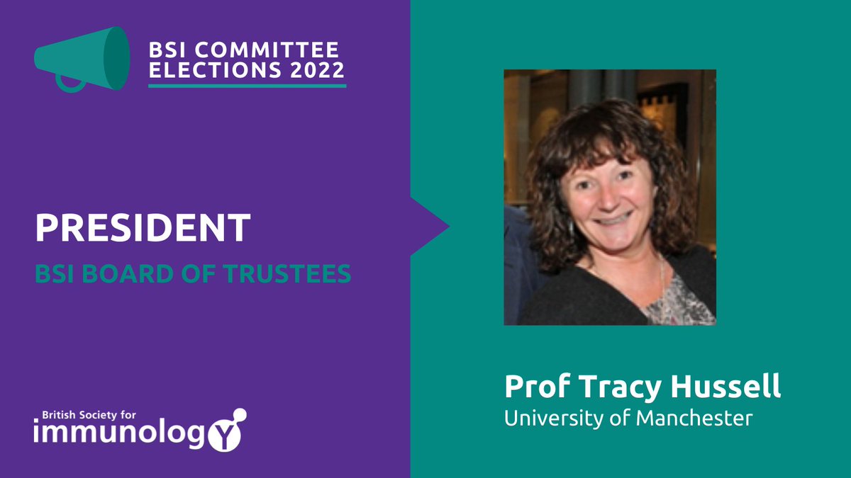 🔹 Prof Tracy Hussell @HussellTracy is elected as President!

Prof Hussell will commence her term in December 2022

2/n