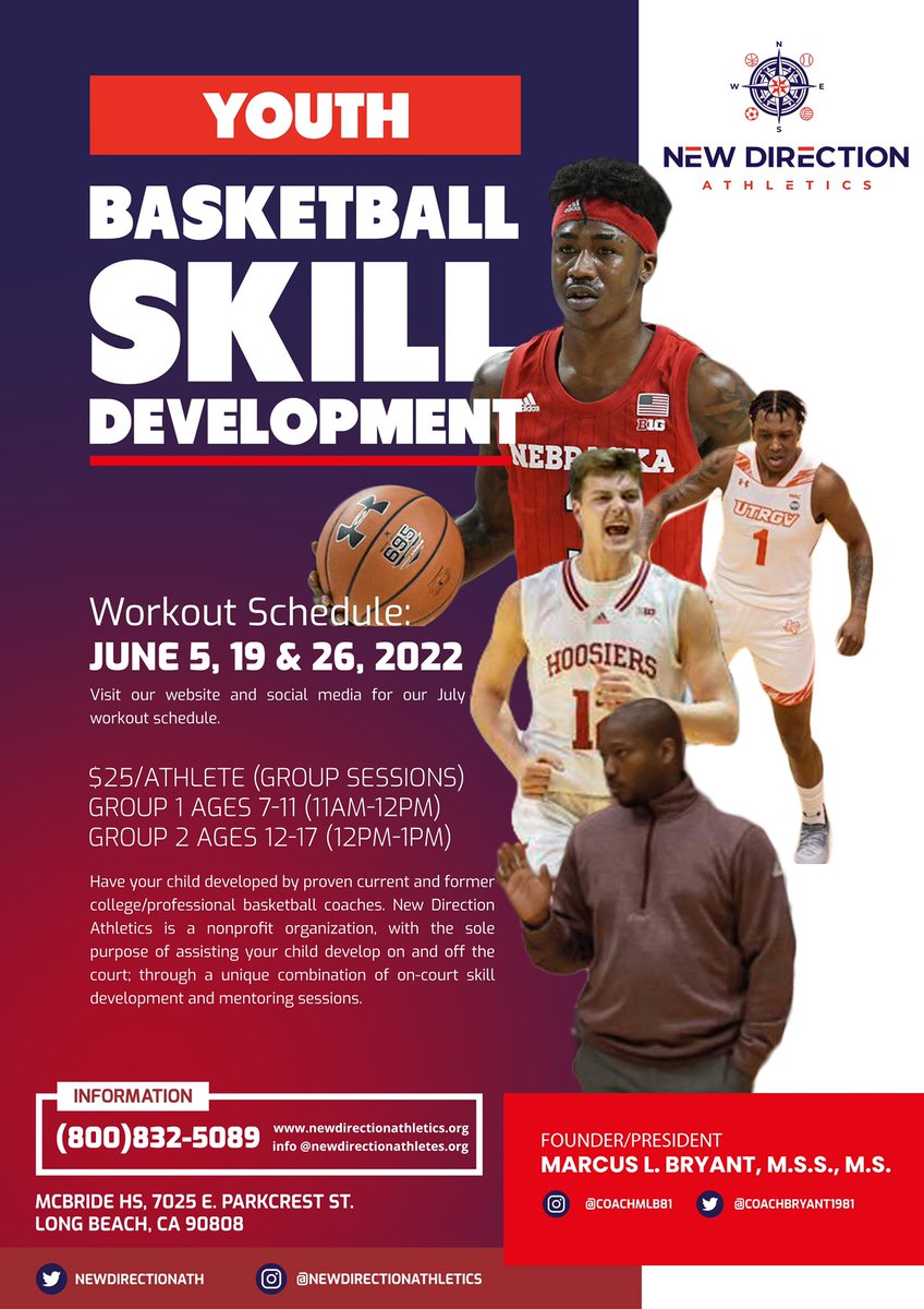 NewDirectionAth's tweet image. Youth Basketball Skills &amp;amp; Drills #LongBeach #LosAngeles #OrangeCounty #BallisLife #Retweet #California 16 years of collegiate coaching experience #Hustle #Fundamentals #development #Grind #🏀🏀🏀
