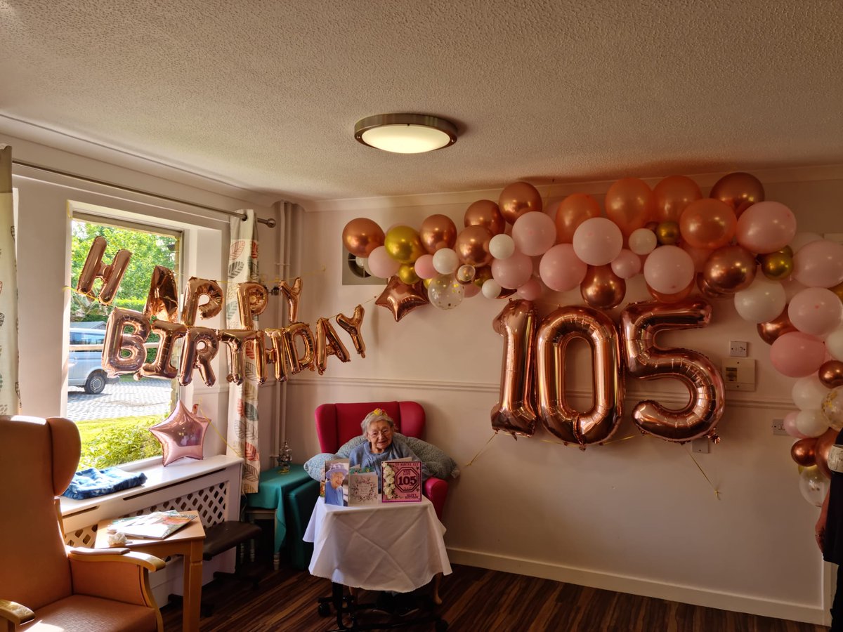 HAPPY BIRTHDAY Kitty! 🎉🥳

Our Hartley House team have done a fabulous job with the celebrations but an amazing birthday, 105!