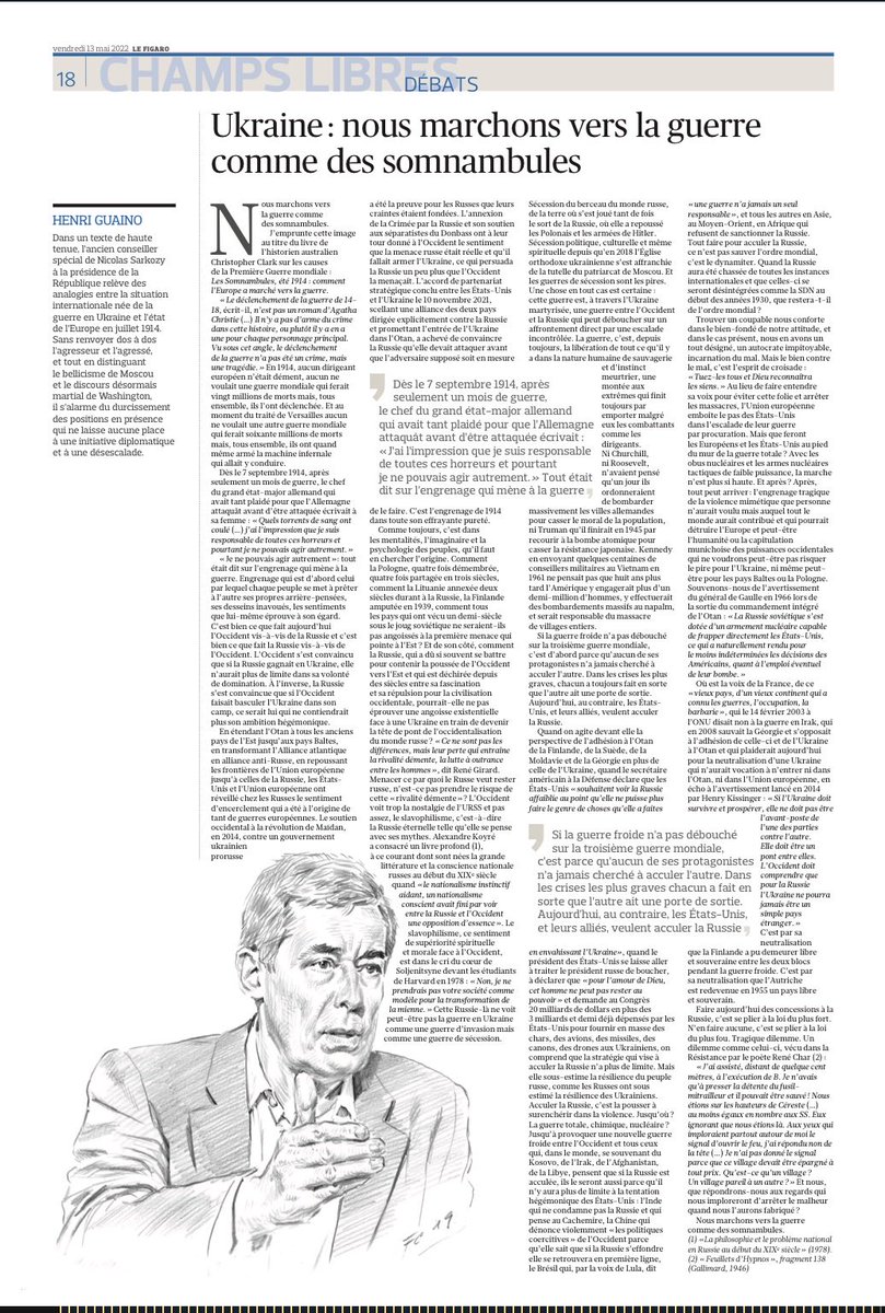 isadebray's tweet photo. Remarquable article d’Henri Guaino dans Le Figaro https://t.co/QnDPsPW4jV