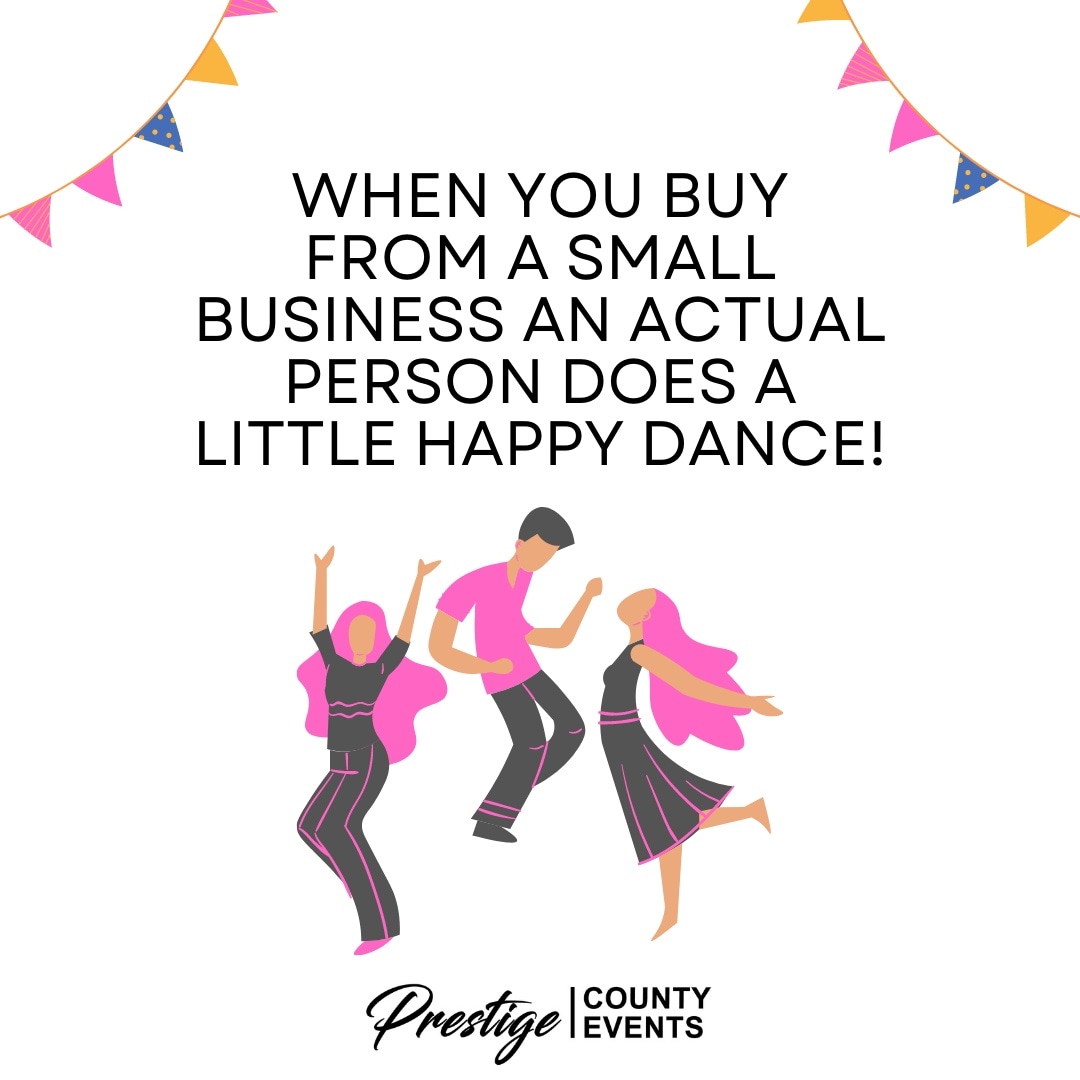Who can relate to this?!
We can't wait to see the little happy dances of our stallholders at the Essex &amp; Suffolk Christmas Fair 😉
.
.
.
.
.
.
.
.
.
.
.
#supportsmallbusiness
#shoplocal #supportlocal #essexevents #suffolkevents #christmasfair #craftfair  #prestigecountyevents