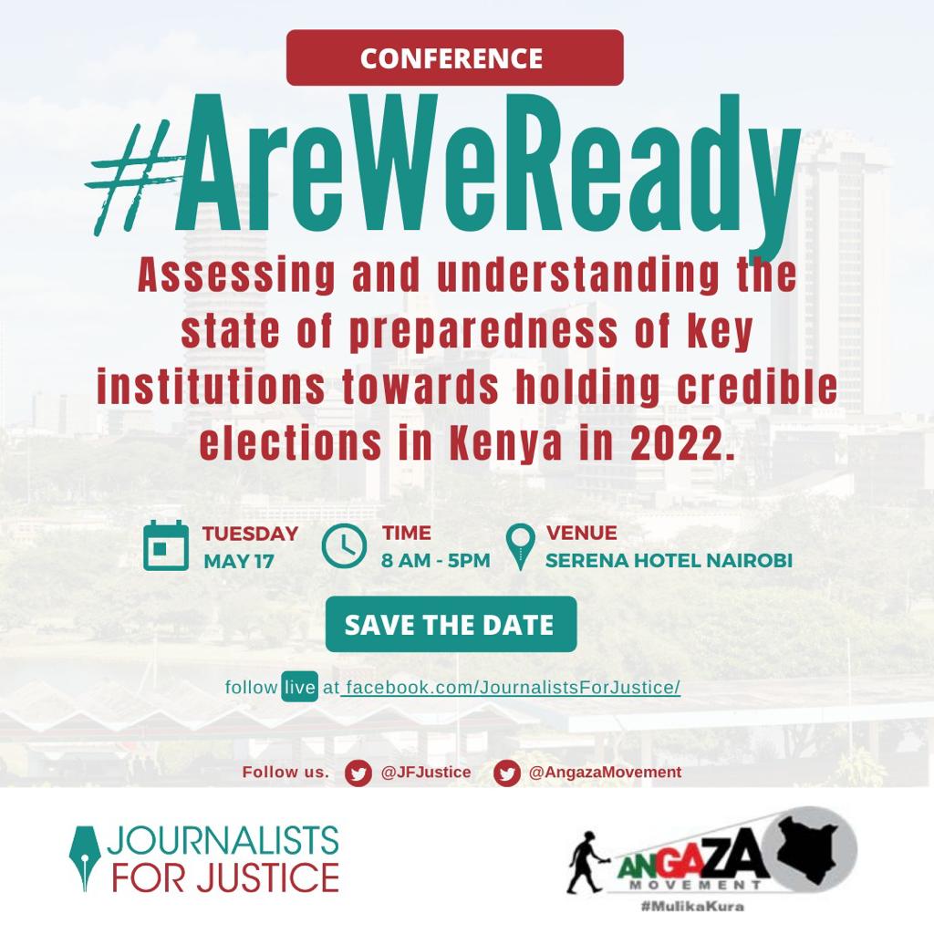 Its this coming Tuesday! Lets talk about election preparedness. #AreWeReady? check poster for details.
@AngazaMovement @JFJustice @bettyokero @sokodirectory 
#MulikaKura