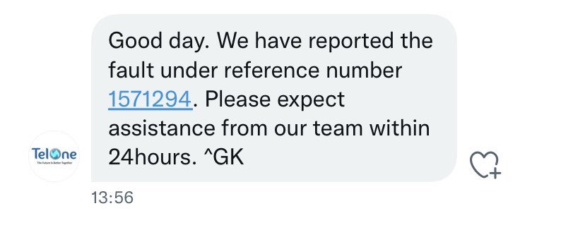 Dear <a href="/TelOneZW/">Tel·One</a> I still haven’t received any help from your technicians as stated, what’s going on?