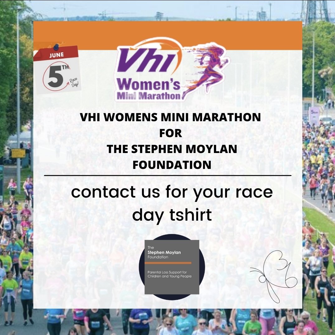 As June 5th approaches 🏃‍♀️ contact us here or at thestephenmoylanfoundation@gmail.com for your Race Day t-shirt 🧡