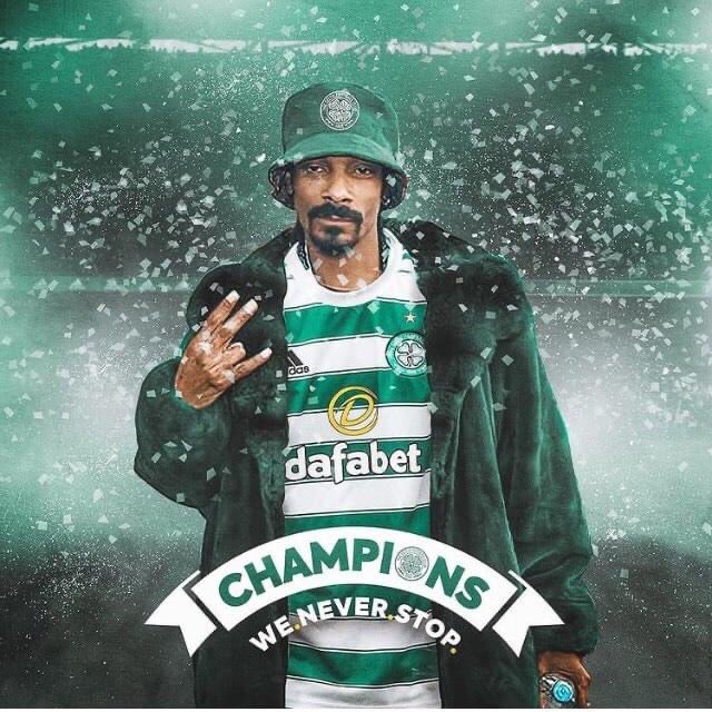 Snoopdog on his way to champions party#wedontstop