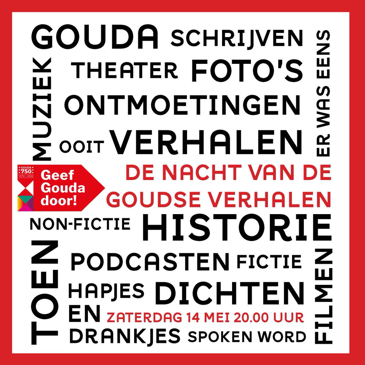 De Chocoladefabriek verzamelt voor @gouda750jaar mooie, grappige en bijzondere verhalen over Gouda. 📚 Om de Goudse Verhalen te vieren en te delen, organiseert de Chocoladefabriek morgen de Nacht van de Goudse Verhalen. Meld je aan via 👉 bit.ly/39Zc9D6. 

#GeefGoudaDoor