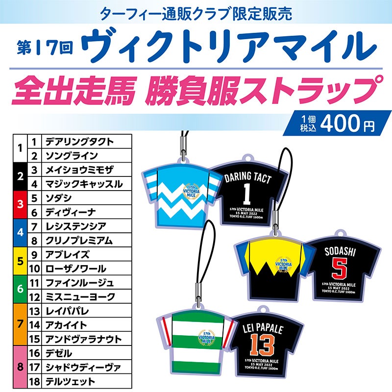 期間限定発売！】 5/15(日)に行われる第17回ヴィクトリアマイルの馬番