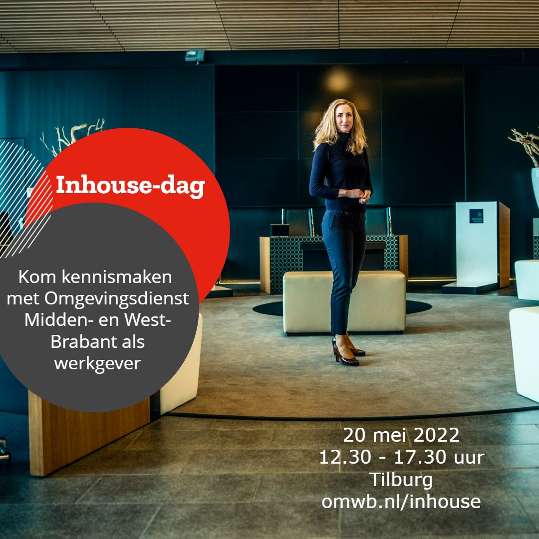 OmgDienstMWB's tweet photo. Ben je op zoek naar een baan in de milieusector? Op 20 mei 2022 houden we van 12.30 tot 17.30 uur een Inhouse-dag, waarbij je kennismaakt met de OMWB als werkgever.

Je kunt je nog aanmelden!: https://t.co/nFdsVztQFG

#omwb #omgevingsdienst #kijkomjeheen #vacatures https://t.co/6qg3IPYhYU