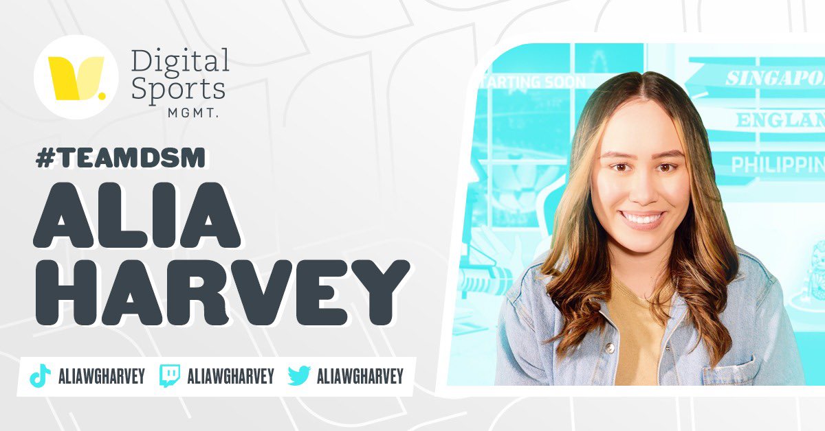 digisportsmgmt's tweet photo. We are extremely happy to announce that @aliawgharvey has signed with #TeamDSM!

We are super excited to work with Alia across both our influencer and Esports divisions as she furthers her success in the industry🚀

Welcome Alia! https://t.co/EukBmvQwqK