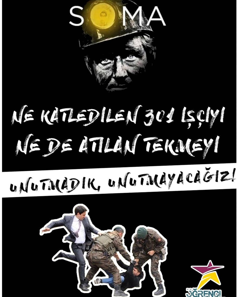 #SomaKatliamı'nın üzerinden 8 yıl geçti. Ne katledilen 301 maden işçisini ne de atılan tekmeyi unuttuk. Soma'nın hesabı sorulacak!

#301iUnutma 
#SomayıUnutma