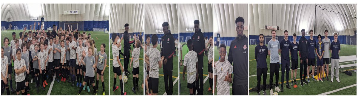 WhitbyFc's tweet photo. LTPD Preseason training camp continued with a surprise visit from former @WhitbyFc &amp; current  @TorontoFC player Deandre Kerr. Kids were all smiles to see Deandre attend tonight's session.

A special thanks to all coaches &amp; @DarbyFCL1OM players who made the camp a successful week! https://t.co/euuNJniLDk