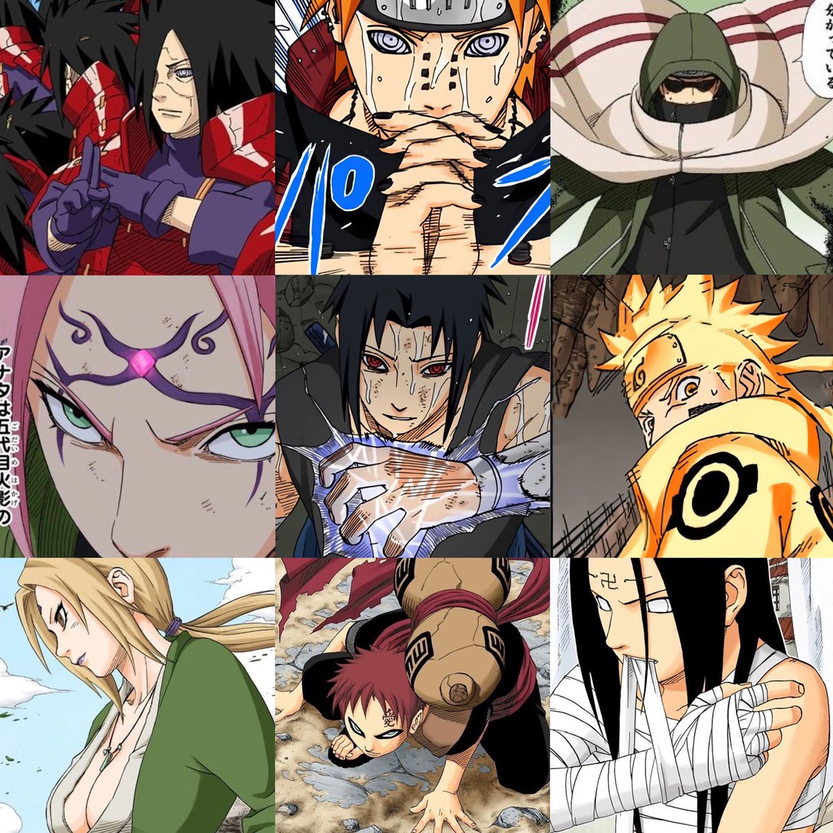 JuJutsuSeason's tweet photo. 3x3 of my favorite naruto characters https://t.co/mCThLj9yBV