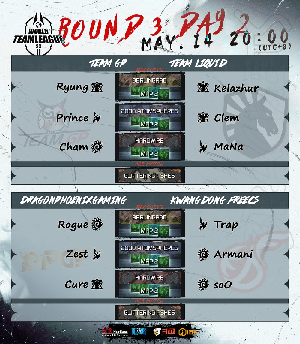 WTL_SC2's tweet photo. Round3 schedule is confirmed
don't forget to support your favorite team #SC2WTL
https://t.co/HJ45Lq8eAs https://t.co/rFd4sI6dxY