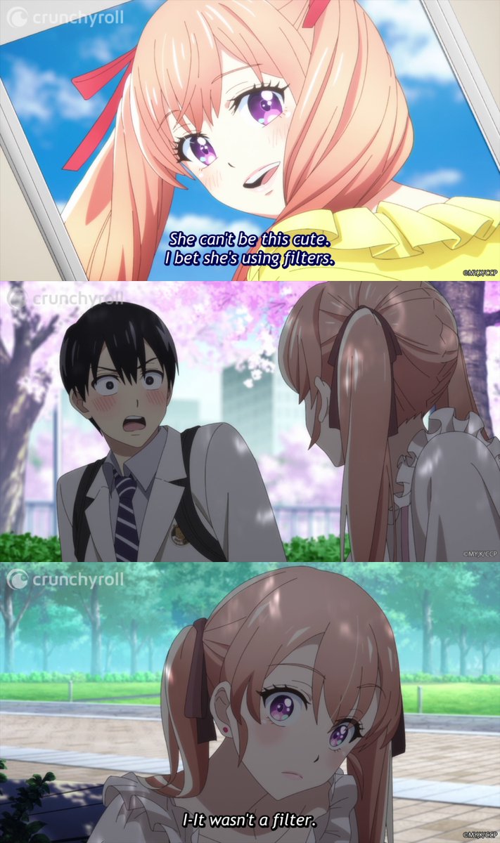 Crunchyroll's tweet photo. She wasn't using filters... 😳 (via A Couple of Cuckoos)
💖 Watch: https://t.co/VSOOiEcHRr https://t.co/8vMj0VPxWi