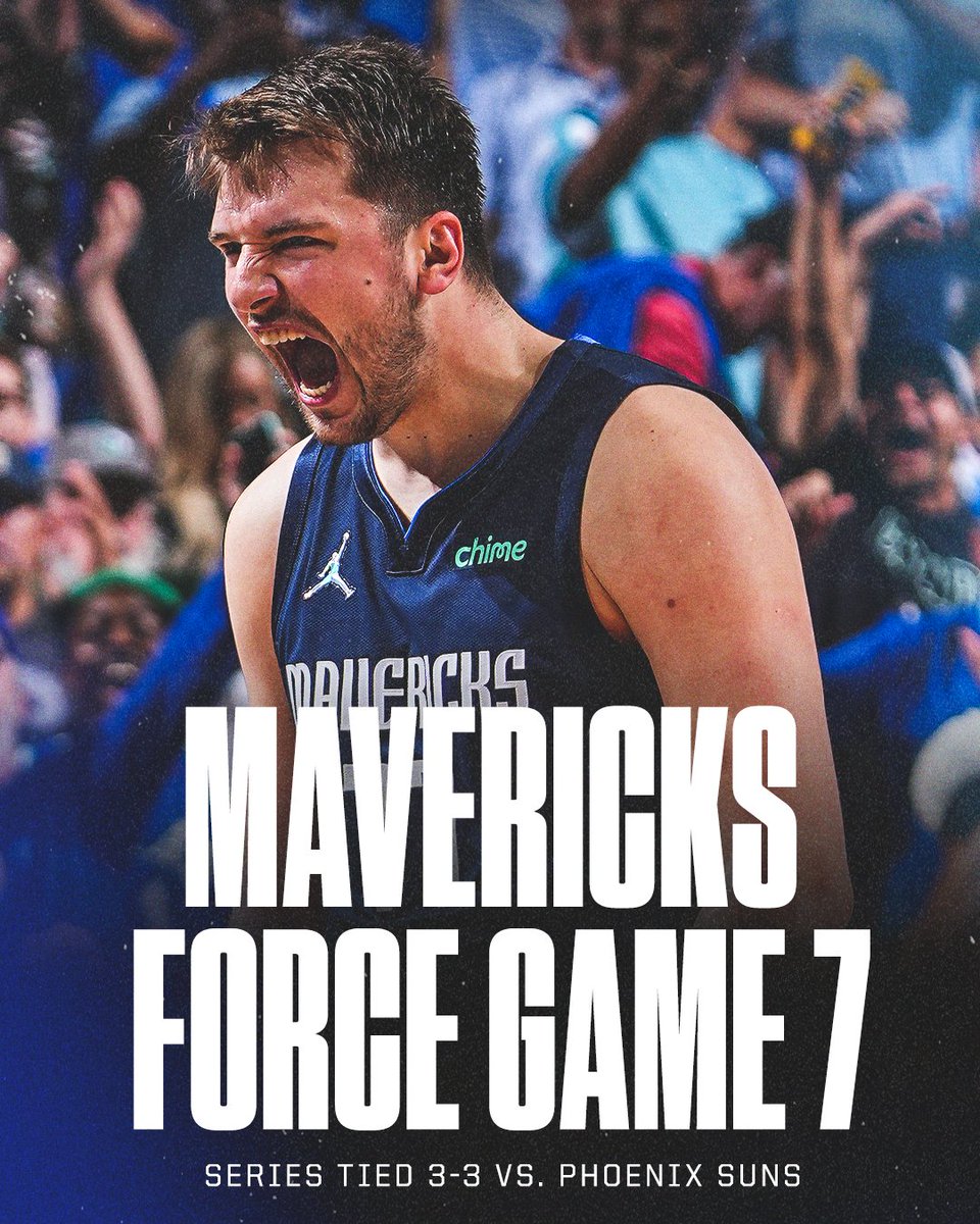 espn's tweet photo. MAVS GET THE HUGE WIN ‼️

We're getting our first Game 7 of the 2022 playoffs 🙌 https://t.co/epTtYEXg4Q