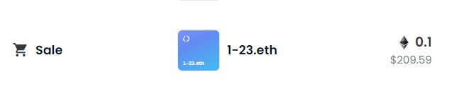 DigitDayClub's tweet photo. Another one today! #DigitDayClub 1-23.eth sold for .1 ETH #ENS https://t.co/0eTmQ60pFd