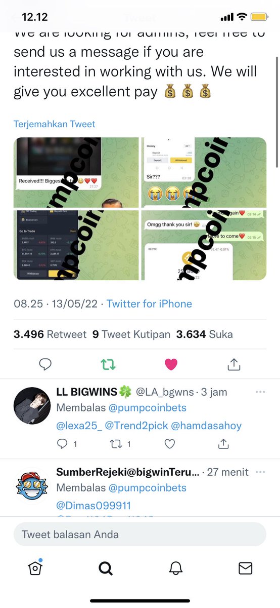 kgsminah's tweet photo. @missufe @pumpcoinbets done wml https://t.co/GDTNZnbYgf