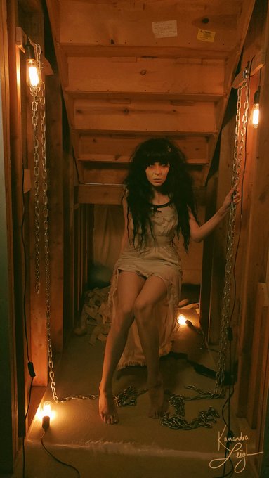 Dont let her fool you. This sweet thing is behind a salt circle for a reason! Do you dare cross it?  #horror<a href="/tag/horror"class="tags"><span>#horror</span></a>