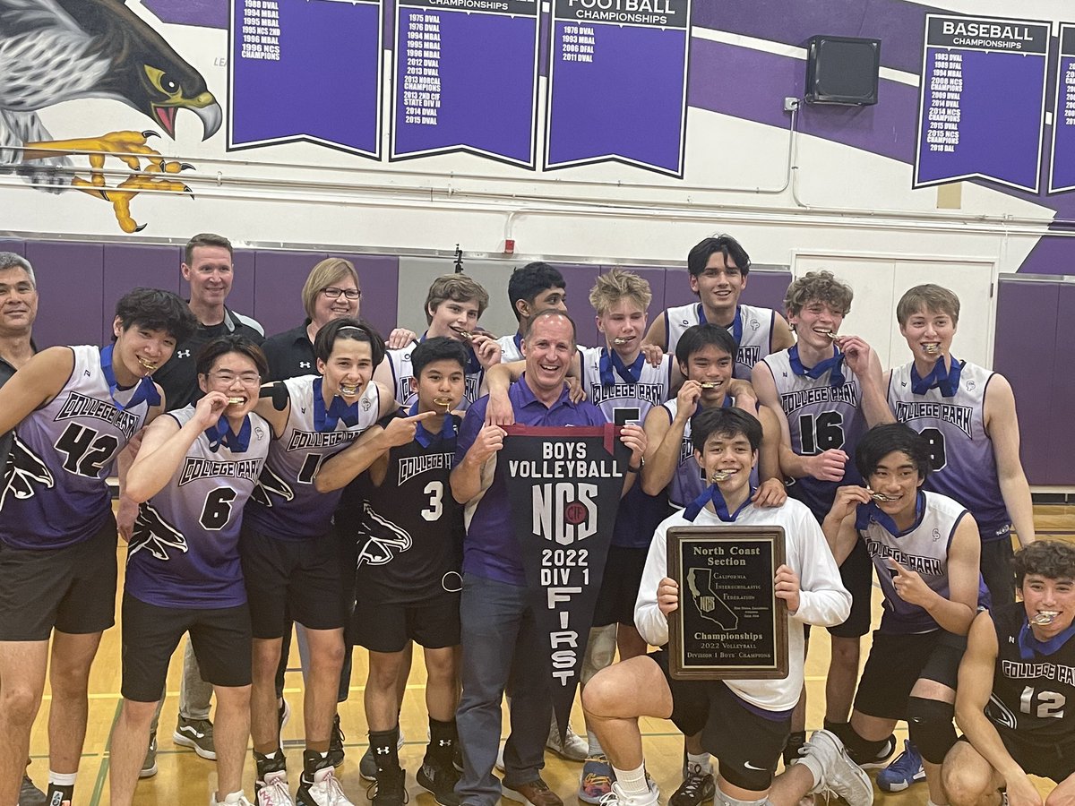 mrkhoney's tweet photo. One of the best parts of being a High School Principal is celebrating a NCS Championship with your student-athletes. Congrats to @CPHSfalcons Boys Volleyball team NCS Division 1 Champions! https://t.co/wIKPXoBkuW
