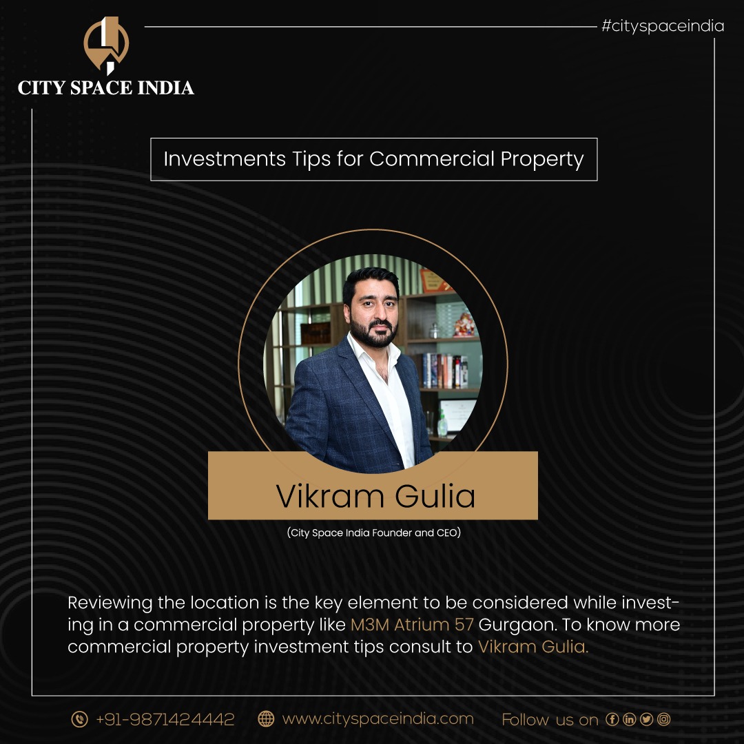 csiofficial's tweet photo. Investments Tips for Commercial Property
Reviewing the location is the key element to be considered while investing in a commercial
property like M3M Atrium 57 Gurgaon. 

For more information
Contact: +91-9871424442
Visit: https://t.co/cYuxhSHwug https://t.co/N6oCLJaycP