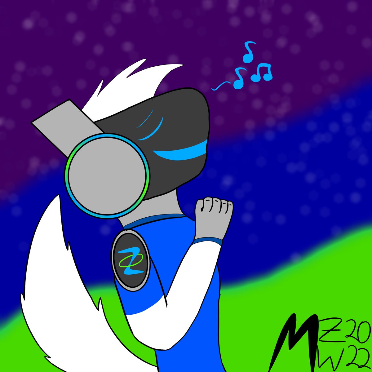 MaxZWolf's tweet photo. First time drawing a Protogen, hopefully it didn't turn out too bad. https://t.co/xV4ZPAfokM