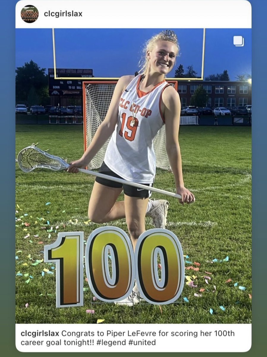 Congrats, Piper! #100 🥍