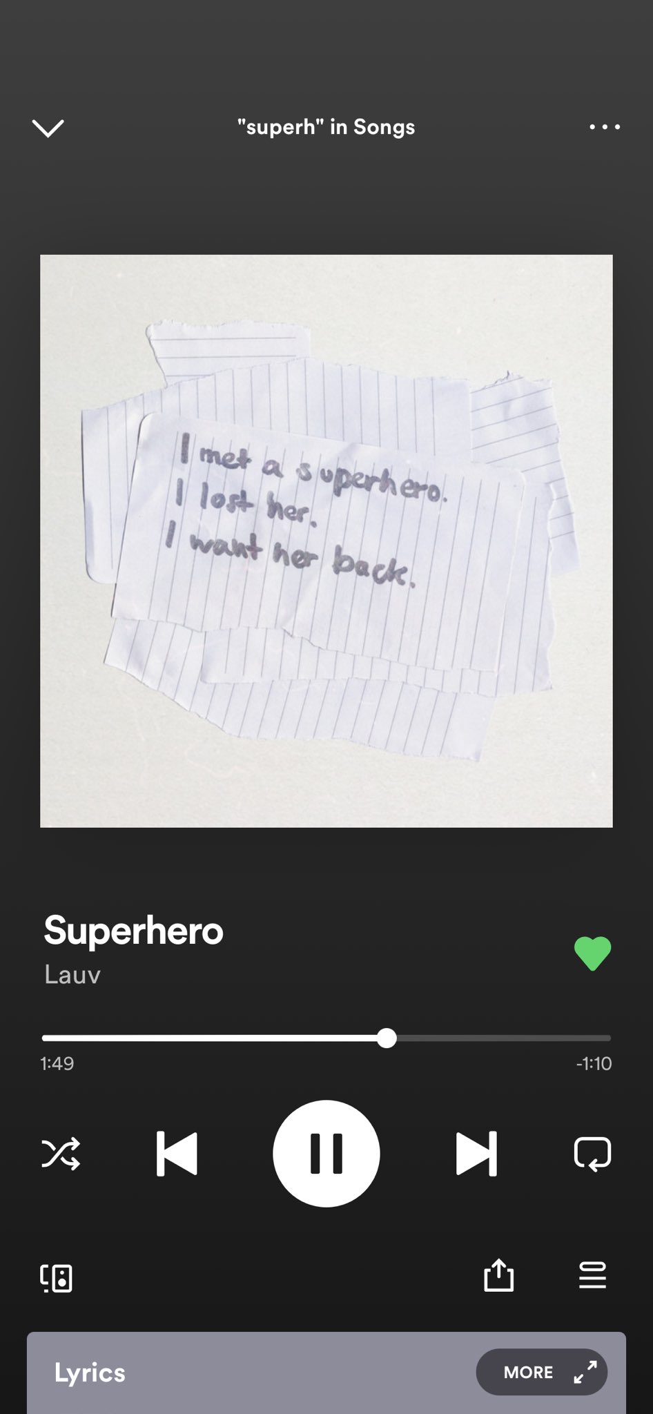 Lauv - Superhero (Lyrics) 