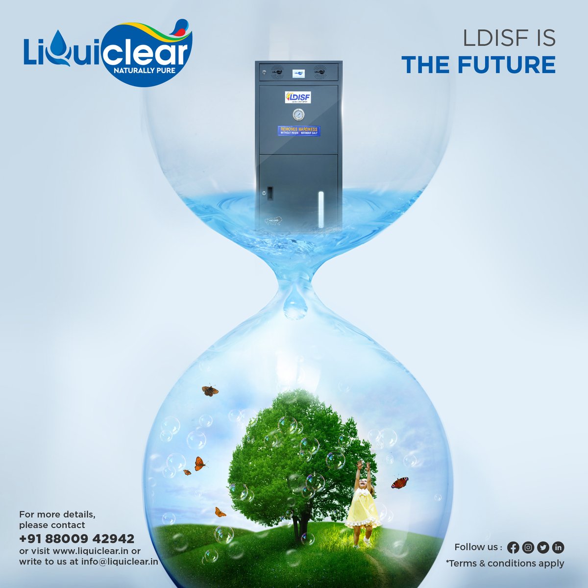 liquiclear's tweet photo. Behold, the Future of Water Softening is here!

Liquiclear's LDISF water softener provides softer, cleaner, and mineral-rich water which consumes less energy and minimizes water wastage!

#liquiclear #LDISF #watersoftener #hardwater #watersoftening #naturallypure #shinyhair https://t.co/S4AynxUNeF