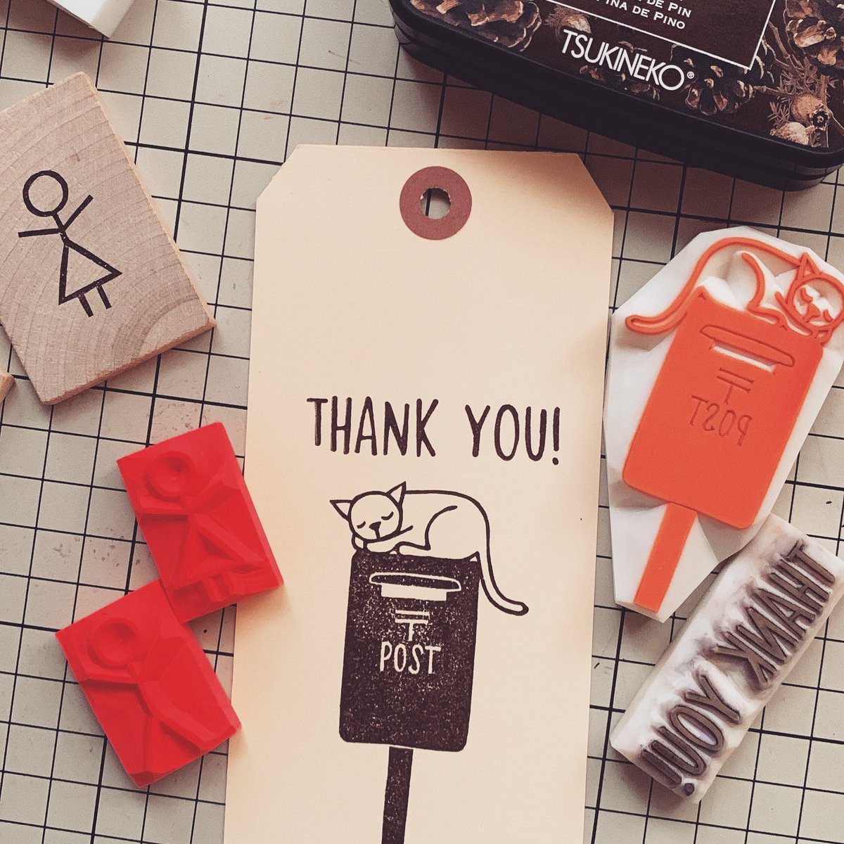 talktothesun's tweet photo. Making some thank you card to enclose in each order…. #etsy #rubberstamp https://t.co/omvbBWwI6W