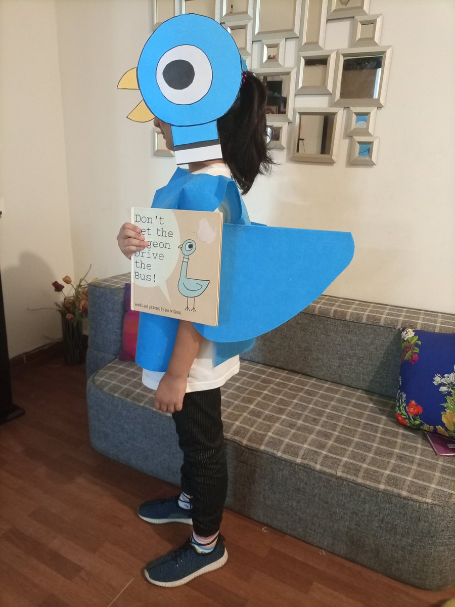Anee86Anee's tweet photo. DIY costume of a book character, Don't let the pigeon drive the bus https://t.co/x5yIClZLp4