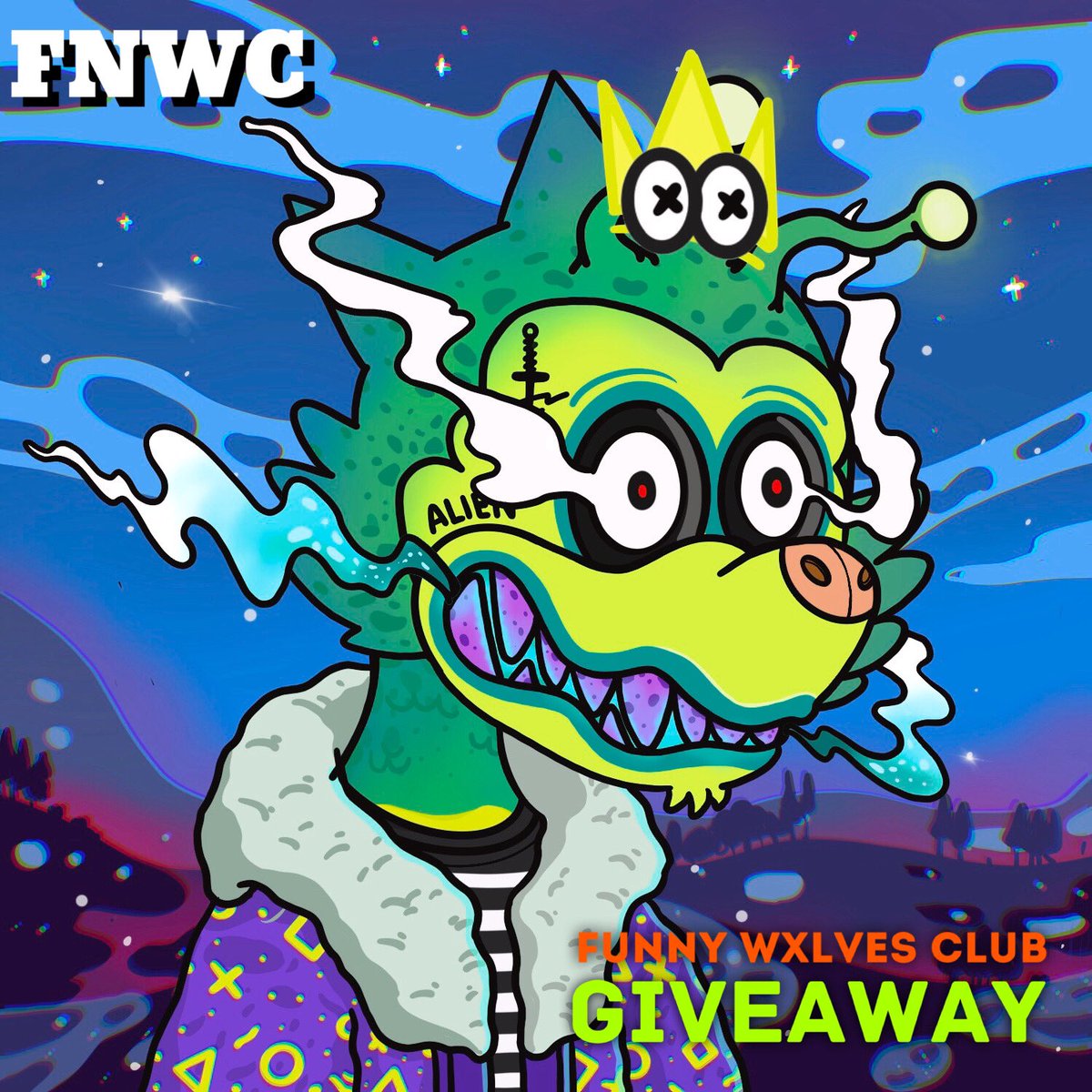 funnywxlvesclub's tweet photo. 🚀BIG #GIVEAWAY 🚀
Prizes :
Funny Wxlves club - Alien Wxlves (Epic)

❕ Rules :
1⃣ Follow @funnywxlvesclub @XSHV2K @WyxthNFT 
2⃣ RT &amp; ♥️ &amp; ( RT &amp; Like This Post)
3⃣ Tag 3 Friends
4️⃣ join our discord.

48 Hrs. #NFTs #NFTCommunity #NFTGiveaway #nearNFTs #PARASnft https://t.co/yyUEKkMTAF