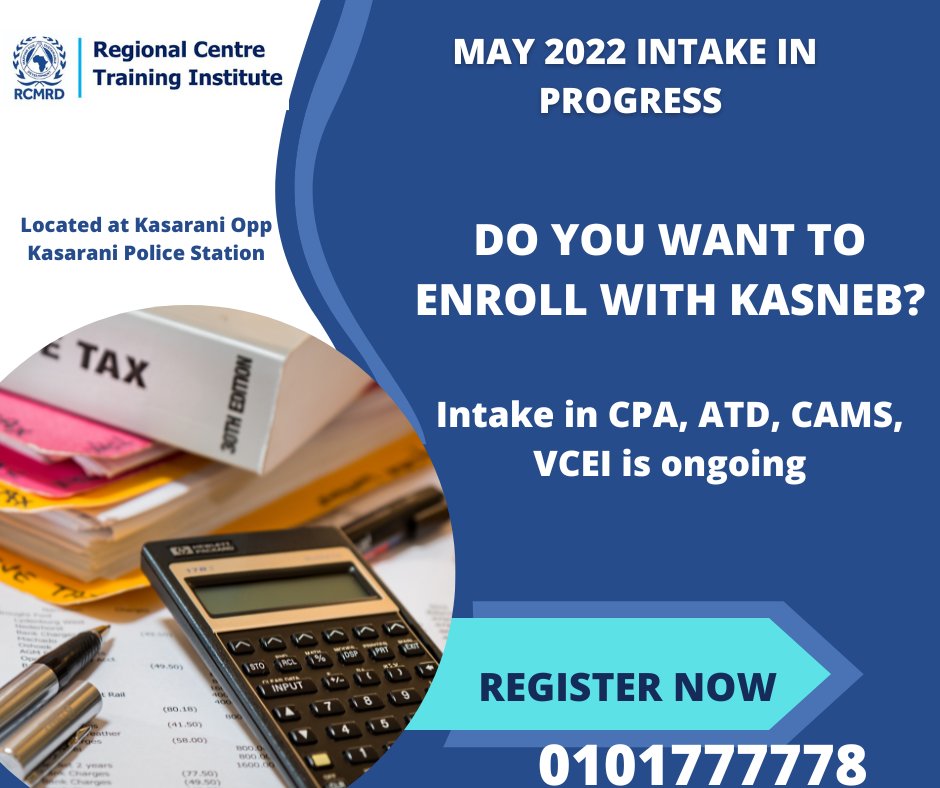 TheRCTI_RCMRD's tweet image. You know someone who has atleast a KCSE Certificate?
They are qualified to join us.
We have a #VocationalKASNEB course that will provide a stepping stone into their entrepreneurship and Innovation career journey
Call to book your admission on 0101777778
#KCSE2021
#Kuccps