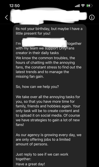 I don&rsquo;t know who needs to hear this but you SHOULD NOT be hiring an agency to manage your OnlyFans as