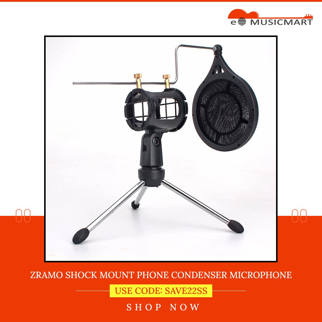 emusicmart's tweet photo. ZRAMO Small size Shock Mount with Pop Filter for Phone Condenser Microphone👉 https://t.co/N3FoWkhNcx

Flat 5% off Use the code for a Special Discount 👉 SAVE22SS

#emusicmart #microphone #music #recording #singer #mic #audio #studio #recordingstudio #sound #musician https://t.co/f42lkD2QZF