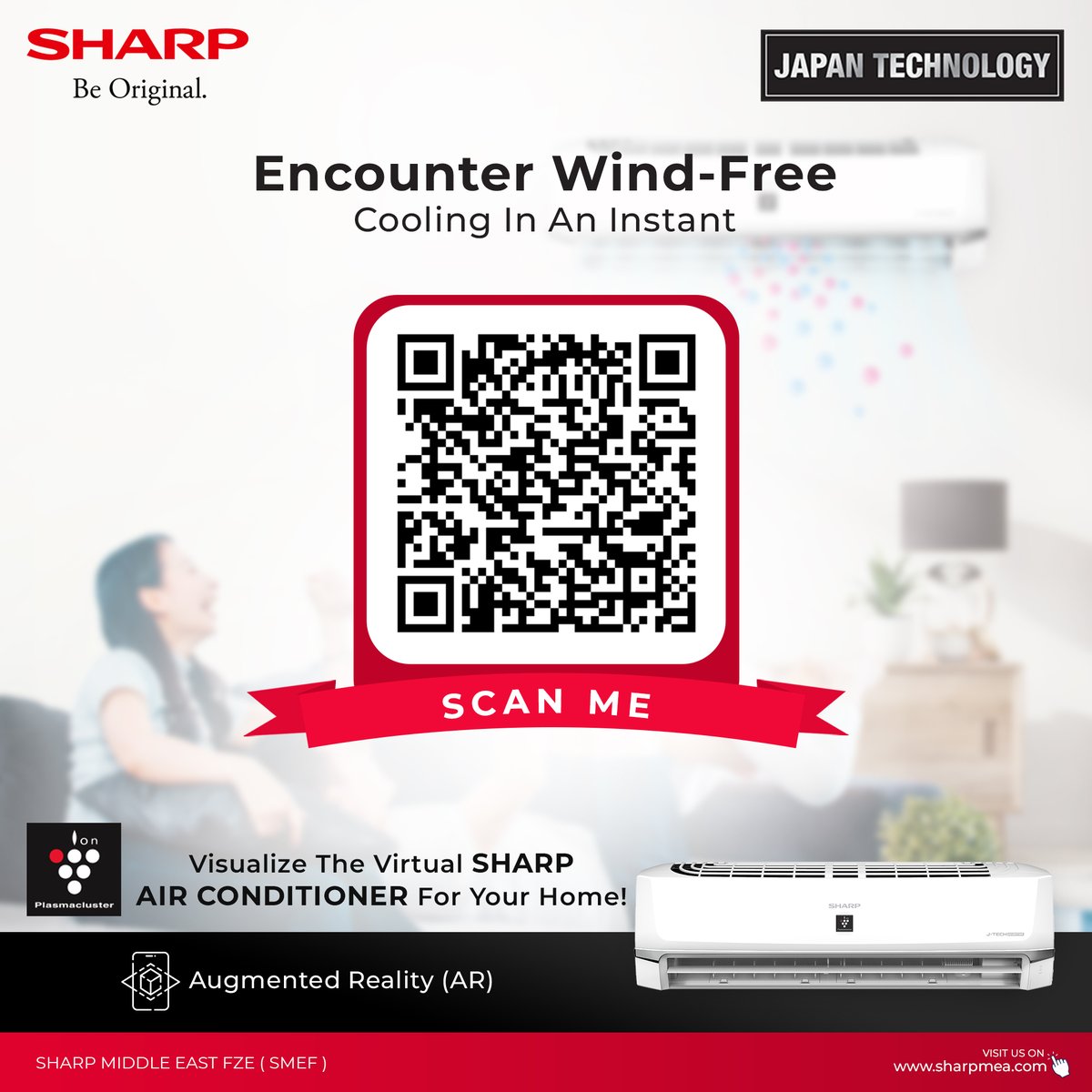 sharp_ce_mea's tweet photo. Scan me & view live SHARP AIR CONDITIONER in your
Home via Augmented Reality (AR).
#sharpmea https://t.co/ioLTxRbQIk