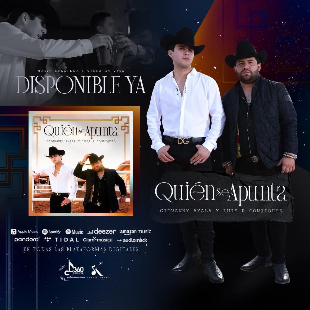 A partir de hoy!!! Giovanny Ayala en todas las radios de México y Estados Unidos con su tema ”Quien se apunta?”