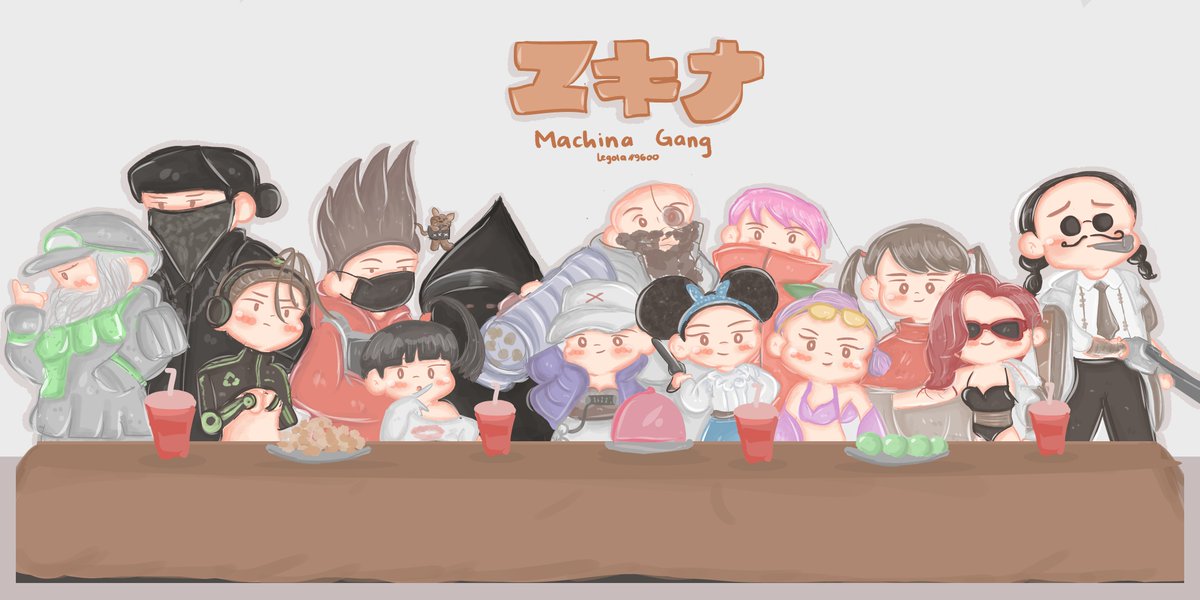 Legola_nft's tweet photo. Another master piece for @Machina_NFT 
Made Chibi version Banner for machina gang

" The Last Supper Of Machina "

Feel free to use it fam! , i made another version that dont hv my name on it !

@Takoa @futures_bio @OWLZ15 @0xpyeongyang @0xgi_yu 

#legola9600 #MachinaArt https://t.co/DYIc9oAz2f