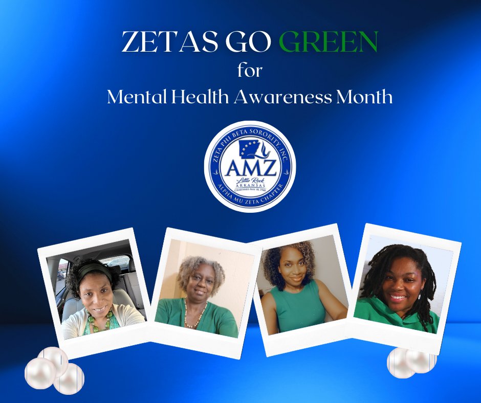 AMZChapter's tweet photo. Your mental health MATTERS!
#zetasgogreen #mentalhealthawareness #mentalhealthawarenessmonth #arzetas #scrzetas #amazingarkansas #alphamuzeta #zetaphibeta https://t.co/eepL319KLK