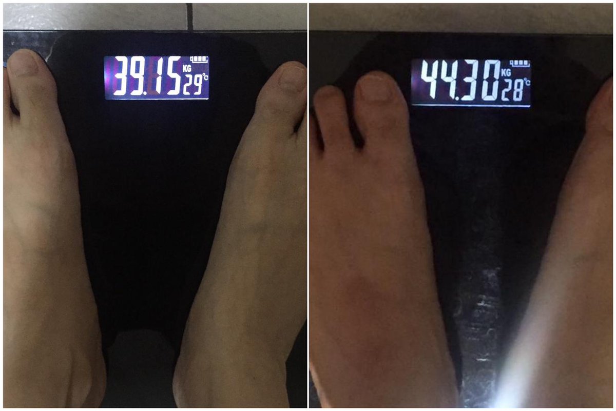 hanamasterr's tweet photo. PENGALAMANKU NAIKIN BERAT BADAN

✨Ga bikin kismin✨

from this                          to this
. https://t.co/XssBo4QVw7