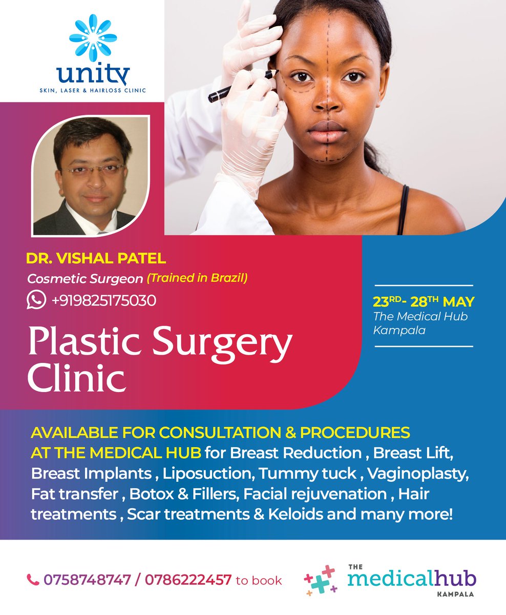 MedicalHubCare's tweet photo. The Plastic Surgery Clinic by Dr. Vishal Patel, a cosmetic surgeon (trained in Brazil) will start on 23rd - 28th May. He is available for consultation and procedures below at the Medical Hub Branch. https://t.co/ZAu7CDG3xb
