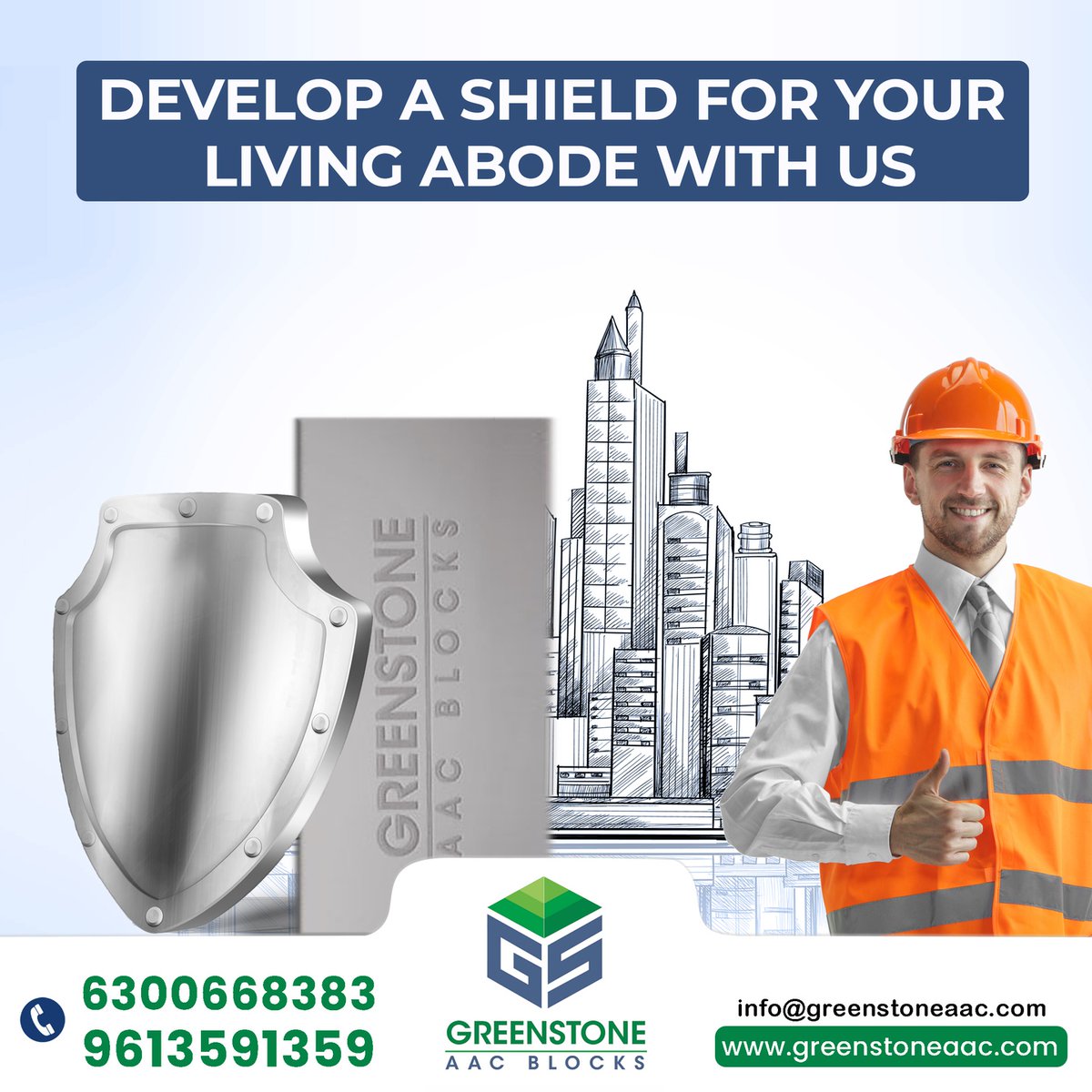 GreenstoneAac's tweet photo. Structures built with Greenstone AAC blocks develop strength like a shield to protect themselves from all kinds of undesirable circumstances.
Call us +91 96 1359 1359, +91 63 0066 8383
Mail us info@greenstoneaac.com
Website https://t.co/hXqOyI8Imu
#lightweightbricks https://t.co/2EoB1fxaIk