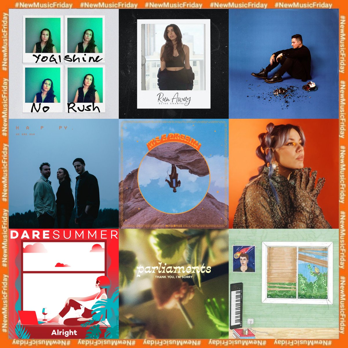 urnumusic's tweet photo. #NewMusicFriday

▪️Yogishine - no rush
▪️@_EliseMusic - run away
▪️QUIETLOVE - accident
▪️WE ARE AVA - happy
▪️Hembree, Foreign Fields - hunter
▪️Neon Ion - wildfire
▪️Dare Summer - alright
▪️Thank You, I'm Sorry - parliaments
▪️Anna of the North, Gus Dapperton - meteorite https://t.co/o3ZxkN1Ja6