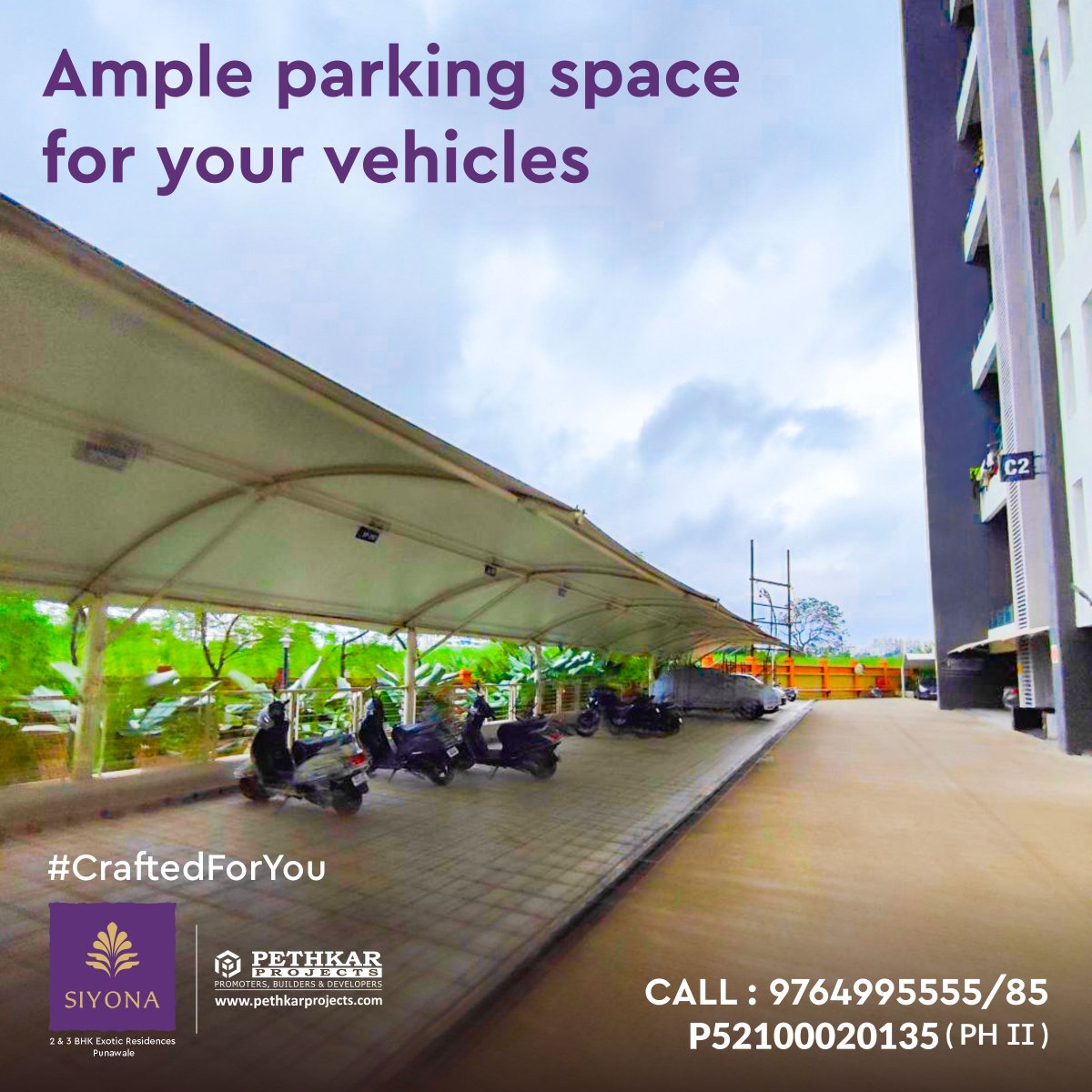 PethkarPro's tweet photo. A covered parking arena is an indispensable part of amenities that cannot be unobserved. It protects your vehicles throughout all seasons; especially in the soaring summers. 
 https://t.co/eoaxakowbB
097649 95555 / 85
#pethkar_projects #siyona #pethkarsiyona #2bhk #3bhk #flats https://t.co/5tU6G8woYl