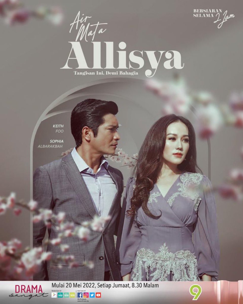 Sophiekoshka's tweet photo. #airmataallisya coming soon on 20th May, tv9, Fridays 8.30pm #sophiaalbarakbah #keithfoo https://t.co/mjQosCeXjq